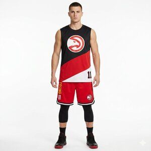 Atlantic Hawks  Trey Young Matching Short Set with Classic Basketball Jersey Nee